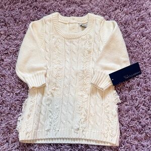 Habitat Cream Cable-Detail Scoop Neck Sweater